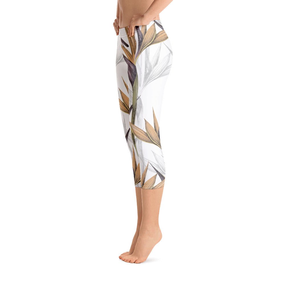 Golden Girls - Capri Leggings, Peacock leggings. Retro Floral Leggings –  Polly and Crackers