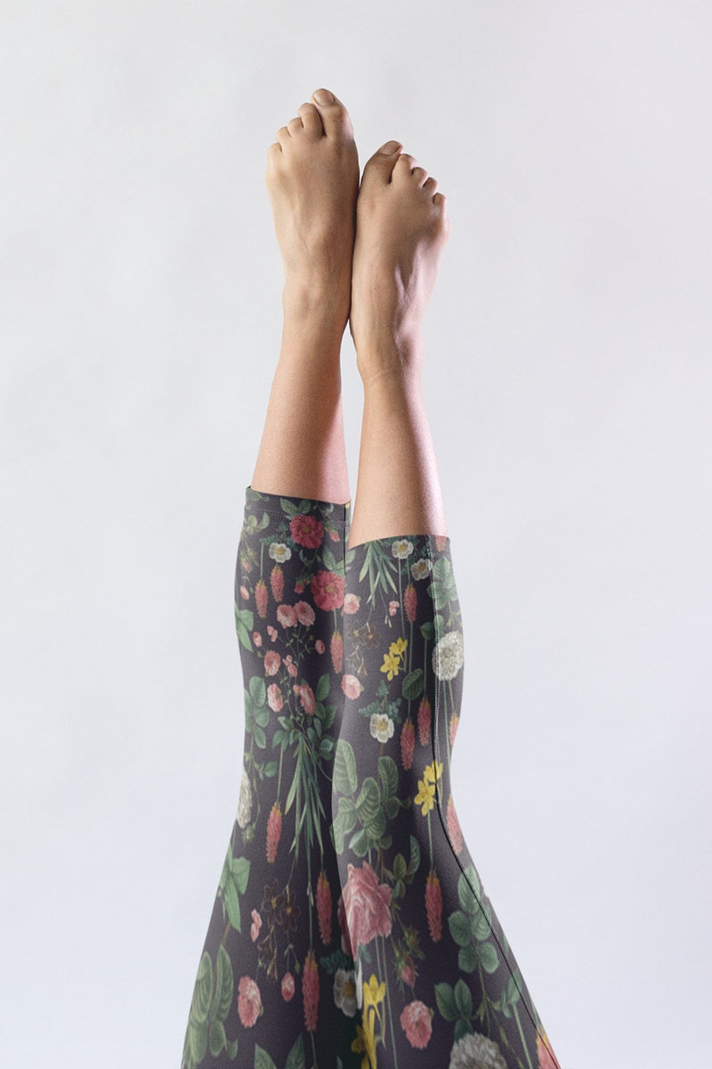 Ethnic Floral Print Leggings Sexy High Waist Slim Long - Temu