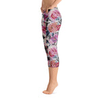Haiku Series | Chinoiserie & Floral Pattern | Japanese Watercolor Design | Women's Capri Leggings - Meraki Leggings