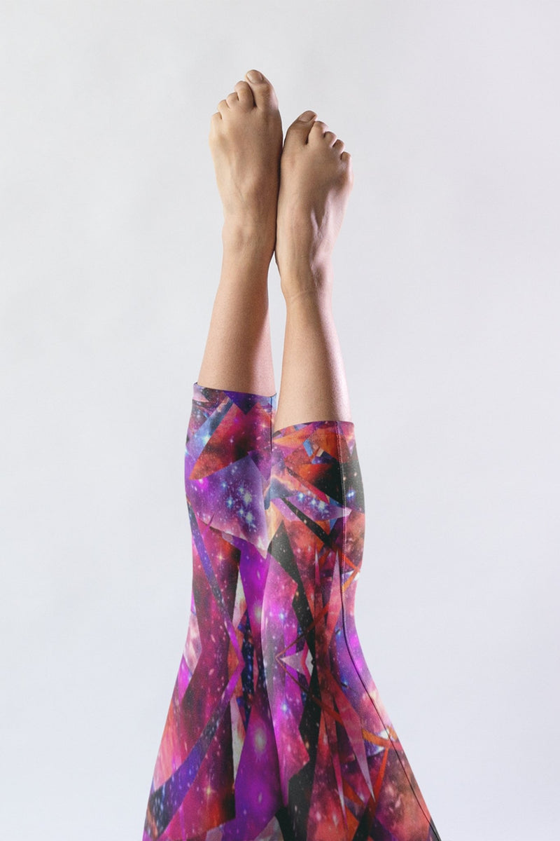 Space Oddity Collection | Multi Colored Capri Leggings | Colorful Cosmic Pattens | Free Shipping