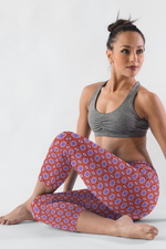 Mandala Effect Series | Women's Capri Leggings | Colorful Indian Print | Mandala Printed Pattern