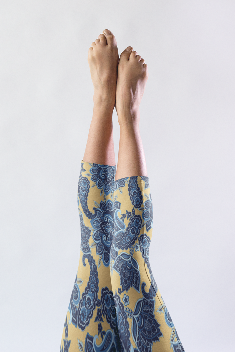 Women's Stretch Capri Leggings Under Tunic Tops and Dress Graphic Print  Beach Capris Cropped Pants Underpants (X-Large, Yellow 01) - Walmart.com